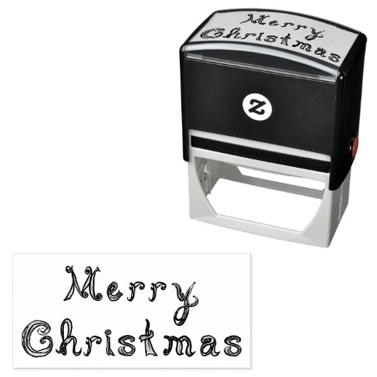 Kunst met Merry Kerstfabric Letterletters Zelfinktende Stempel (In situ)