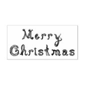 Kunst met Merry Kerstfabric Letterletters Zelfinktende Stempel (Design)