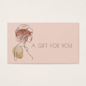 Kunst met moderne lijnkunst Voman Makeup Artist Visitekaartje (Voorkant)