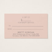 Kunst met moderne lijnkunst Voman Makeup Artist Visitekaartje (Achterkant)