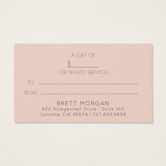 Kunst met moderne lijnkunst Voman Makeup Artist Visitekaartje (Achterkant)