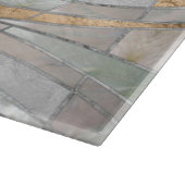 Kunst met mozaïekgolven - Pearl en Pastel Gold Snijplank (Hoek)