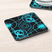 Kunst met neonpatronen bier onderzetter (Linkerzijde)