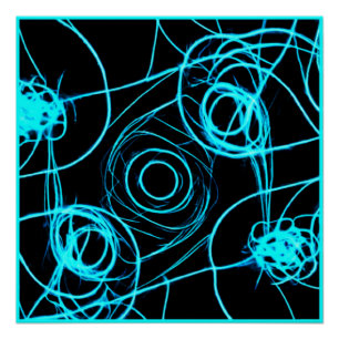 Kunst met neonpatronen perfect poster