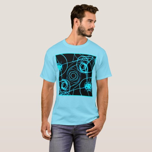 Kunst met neonpatronen t-shirt (Voorkant volledig)