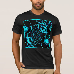 Kunst met neonpatronen t-shirt