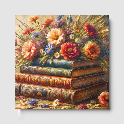 Kunst met Oude Boeken en Wilde Bloemen (Voorkant)