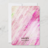 Kunst met Paarse gekleurde halloween Waterverf Kaart (Achterkant)