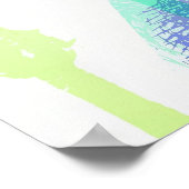 Kunst met palmboomklep poster (Hoek)