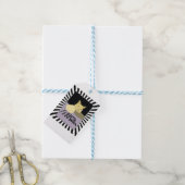 Kunst met patroonbeelden in perspectief cadeaulabel (Met Touw)