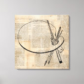  kunst met penseel en schilderpalet canvas afdruk (Voorkant)