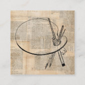 kunst met penseel en schilderpalet informatiekaartje (Voorkant)