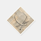 kunst met penseel en schilderpalet servet (Hoek)