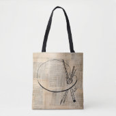 kunst met penseel en schilderpalet tote bag (Voorkant)