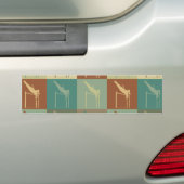Kunst met Pop met poolvaulting Bumpersticker (Op auto)