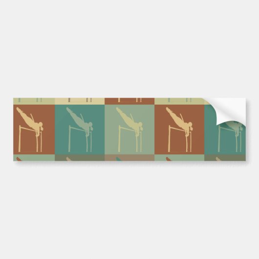 Kunst met Pop met poolvaulting Bumpersticker (Voorkant)