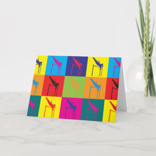 Kunst met Pop met poolvaulting Kaart (Voorkant)