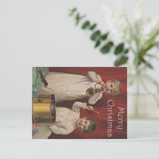 kunst met prettige kerstdagen briefkaart (Staand voorkant)