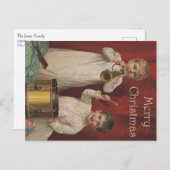 kunst met prettige kerstdagen briefkaart (Voorkant / Achterkant)