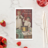  kunst met prettige kerstdagen servet (Insitu)