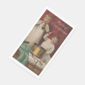  kunst met prettige kerstdagen servet (Hoek)