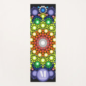 Kunst met punten Mooie Mandal aangepaste naam Yoga Yogamat (Voorkant)