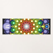 Kunst met punten Mooie Mandal aangepaste naam Yoga Yogamat (Voorkant (horizontaal))