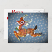  kunst met rode neus feestdagenkaart (Voorkant / Achterkant)