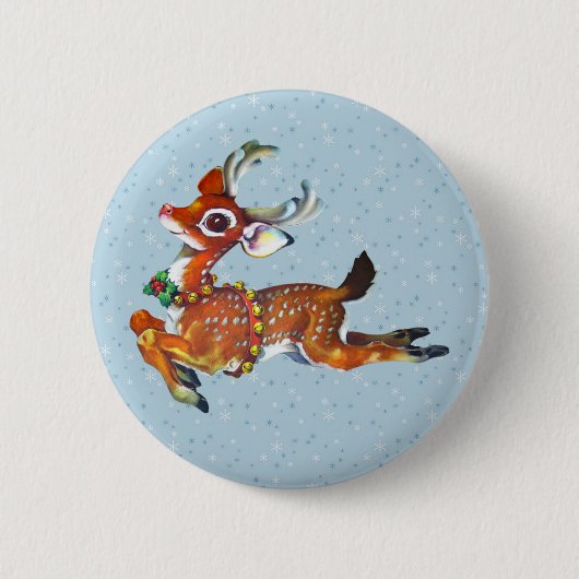  kunst met rode neus ronde button 5,7 cm (Voorkant)