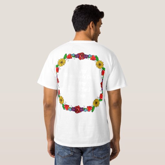 Kunst met Romantisch Tattoo tegen hart T-shirt (Achterkant volledig)