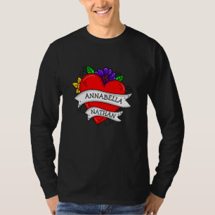 Kunst met Romantisch Tattoo tegen hart T-shirt