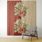 Kunst met rood leder en sms'jes wandkleed (In situ)