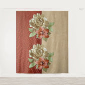 Kunst met rood leder en sms'jes wandkleed (Voorkant)