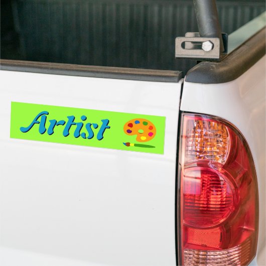 Kunst met schilderpalet bumpersticker (Op Truck)