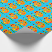 Kunst met schilderpalet cadeaupapier (Hoek)