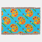 Kunst met schilderpalet deken (Voorkant)