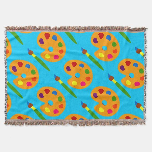 Kunst met schilderpalet deken (Voorkant)