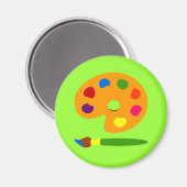 Kunst met schilderpalet magneet (Voorkant / Achterkant)