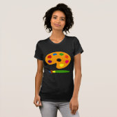 Kunst met schilderpalet t-shirt (Voorkant volledig)