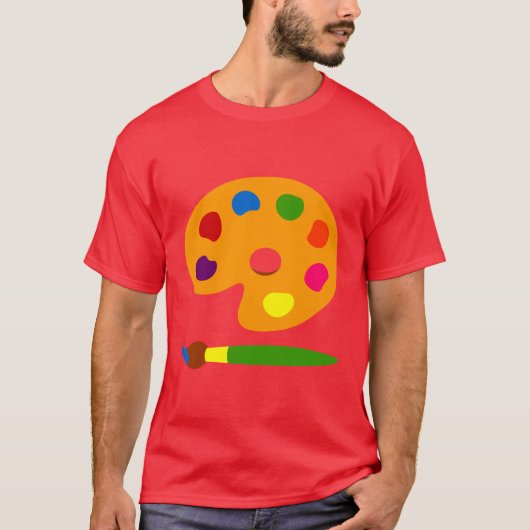 Kunst met schilderpalet t-shirt (Voorkant)