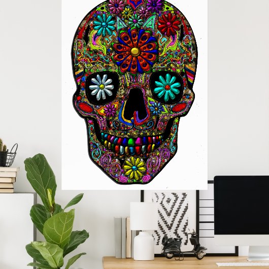 Kunst met schilfers poster (Thuiskantoor)