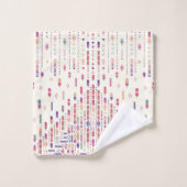 Kunst met stammenfolk in gestructureerd patroon bad handdoek (Wasdoekje)