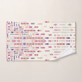 Kunst met stammenfolk in gestructureerd patroon bad handdoek (Handdoek)