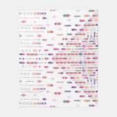 Kunst met stammenfolk in gestructureerd patroon fleece deken (Voorkant)