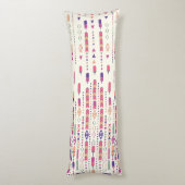 Kunst met stammenfolk in gestructureerd patroon lichaamskussen (Achterkant (Verticaal))