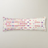 Kunst met stammenfolk in gestructureerd patroon lichaamskussen (Voorkant)