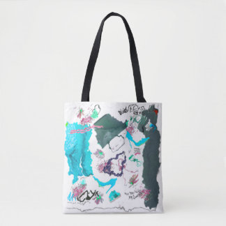 Kunst met stijlvolle dieptes voor meisjes Mode Tote Bag
