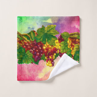 Kunst met Veronica Grapes Dish Rag Cloth Towel Washandje
