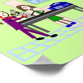 Kunst met veterinaire klinische vorm poster (Hoek)