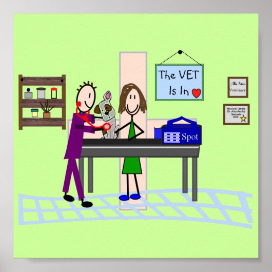 Kunst met veterinaire klinische vorm poster (Voorkant)
